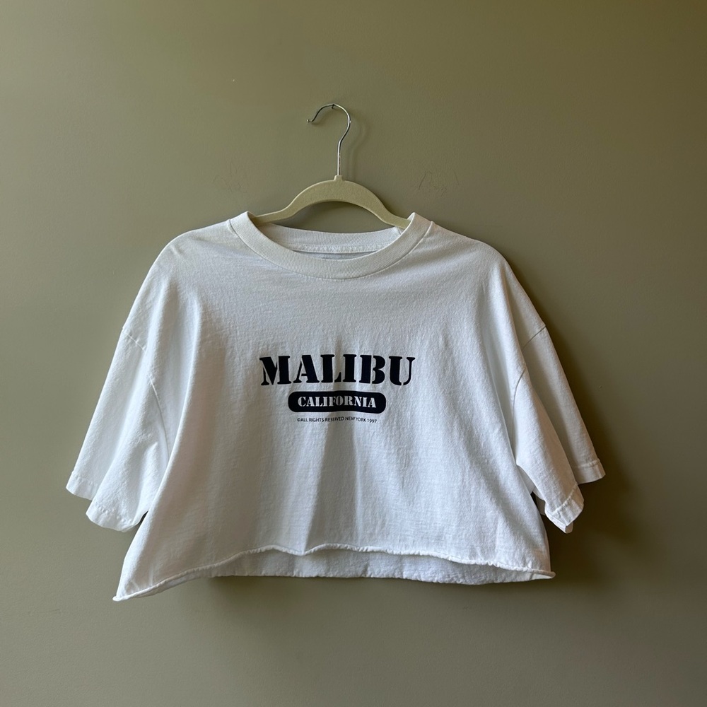 J. Galt White Crop Top